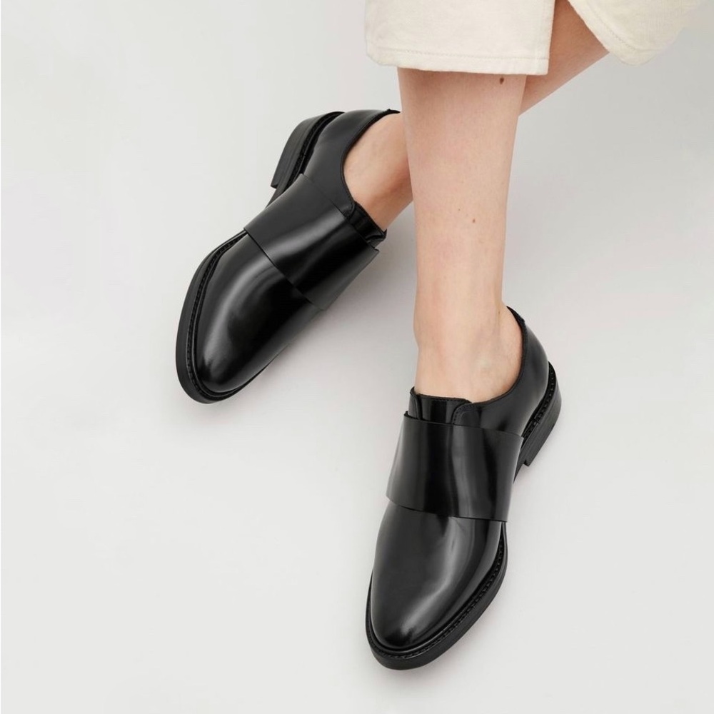 COS Wrap-Over Leather Brogues